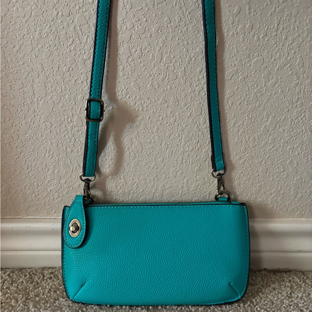 Joy Susan Turquoise Wristlet Clutch